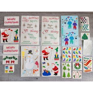 Mrs. Grossman Retired Stickers Christmas Santa Snowman Skiing Sledding #48